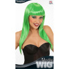 foto 2 pruik, vogue groen lange haar