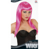 foto 2 pruik, vogue hard roze lang haar