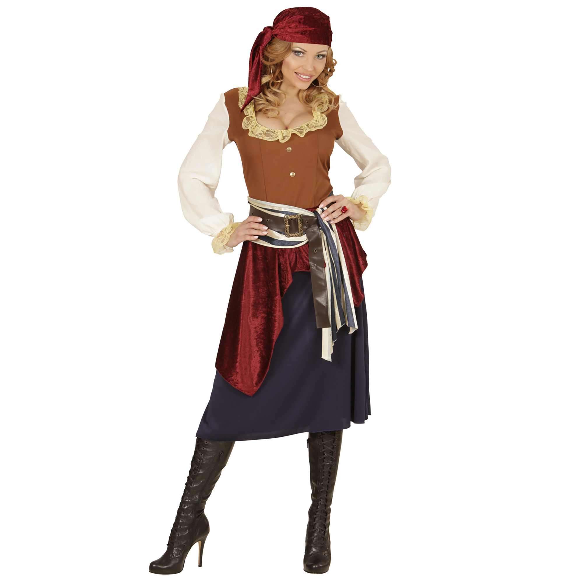Caraibische zeerover dames kostuum piraat