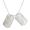 dog tag aan ketting soldaat