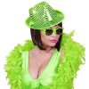 foto 3 fedora hoed vierkante pailletten groen