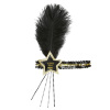 glitter hoofdbandje zwart met goud happy new year ster