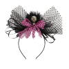 haarband schedel met rose strik