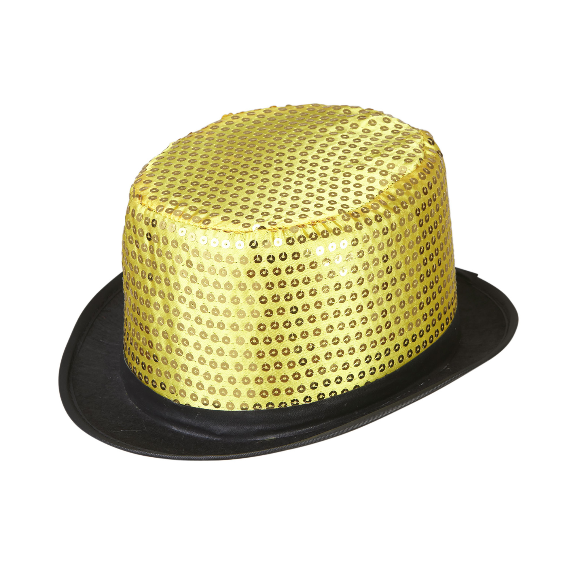 hoge hoed pailletten goud