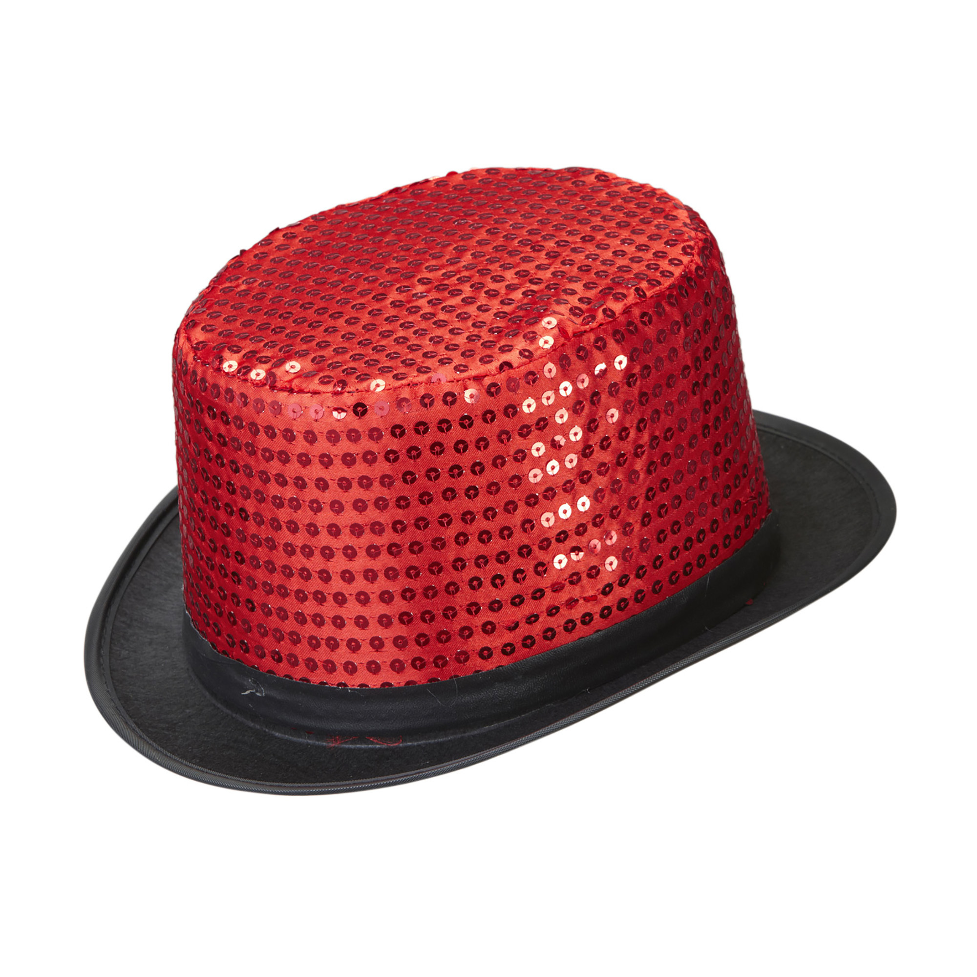 hoge hoed pailletten rood
