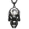 ketting schedel met kristallen steen