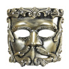 foto 1 luxe barok casanova masker in brons met strass