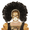 foto 2 luxe fidelio masker met zwarte veren