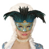 foto 2 masker countess met glitters en veren, blauw