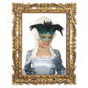 foto 4 masker countess met glitters en veren, blauw