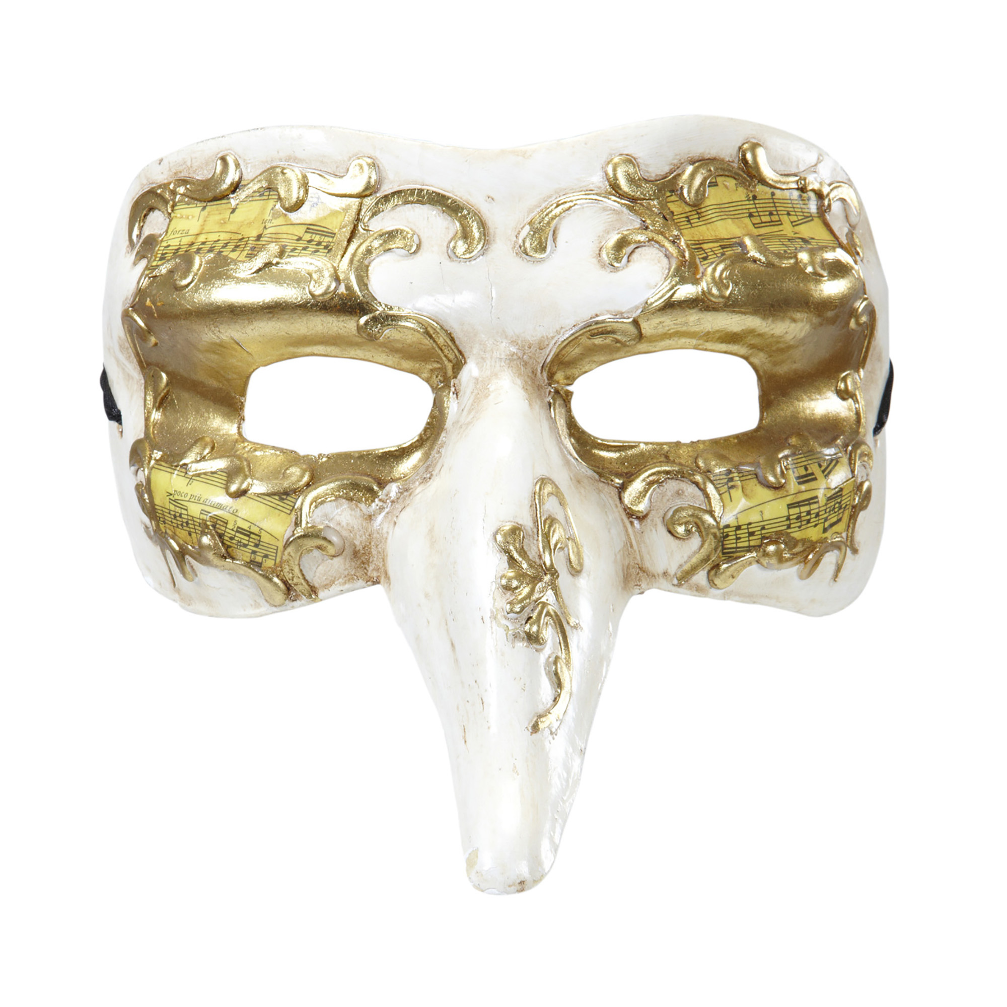nasone masker wit met goud met decoratie