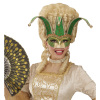 foto 4 oogmasker, joker met decoratie glitters, groen
