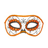 oogmasker dia de los muertos zwart en oranje