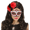 foto 3 oogmasker dia de los muertos zwart met rood