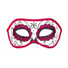oogmasker dia de los muertos zwart met rose