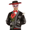foto 3 oogmasker dia de los muertos zwart met rose
