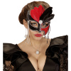foto 2 oogmasker grand ball, zwart met rood