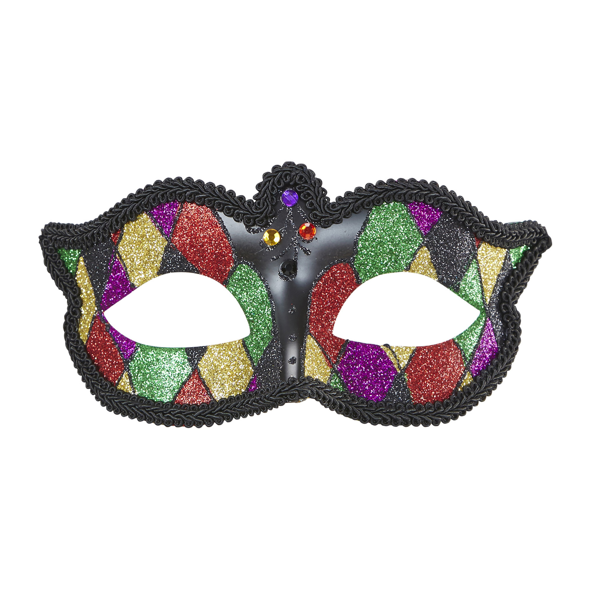 oogmasker harlekijn glitter