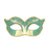 oogmasker hertogin, azuur met goud glitter