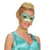 foto 4 oogmasker hertogin, azuur met goud glitter