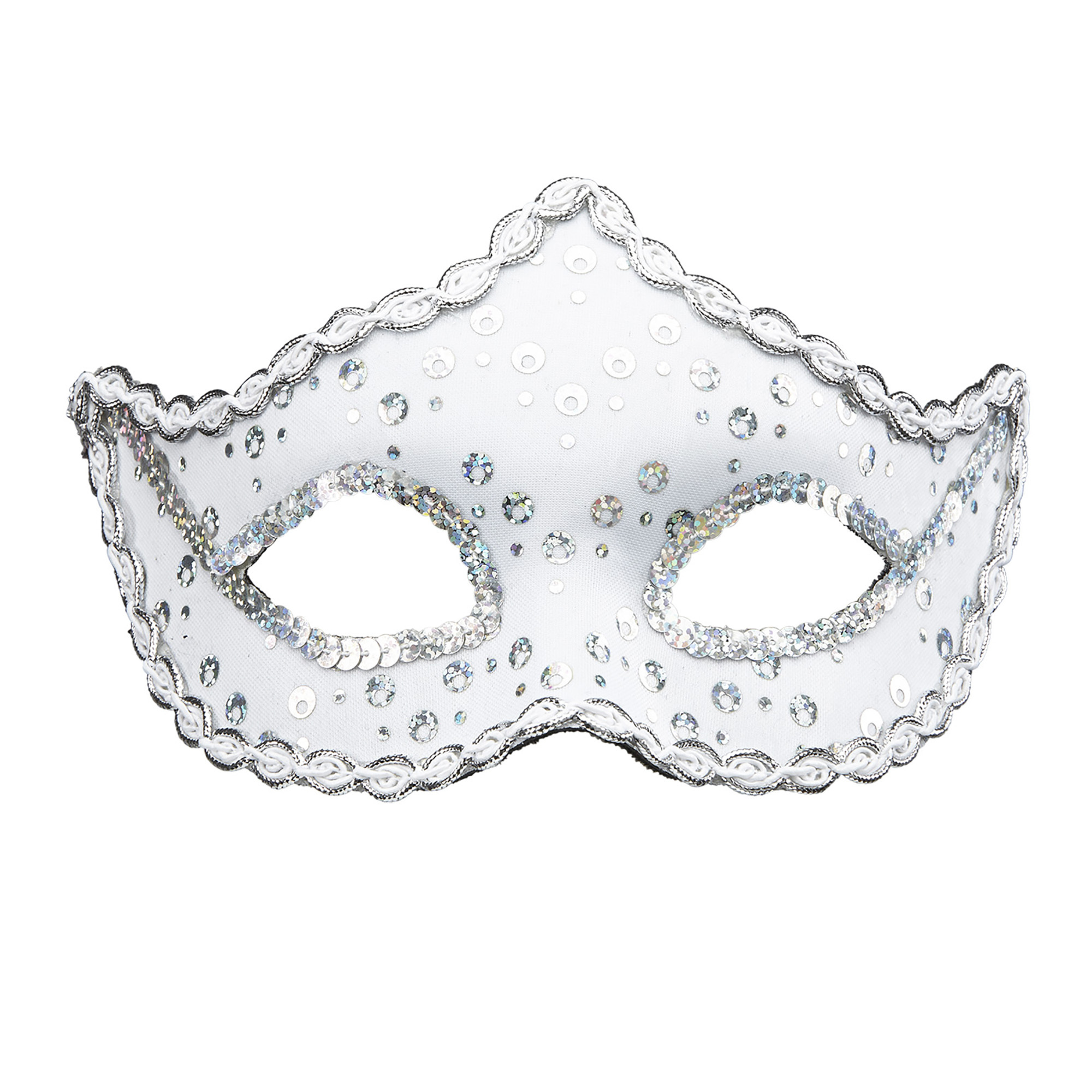 oogmasker rialto wit met pailletten