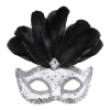 foto 1 oogmasker rialto wit met pailletten en veren