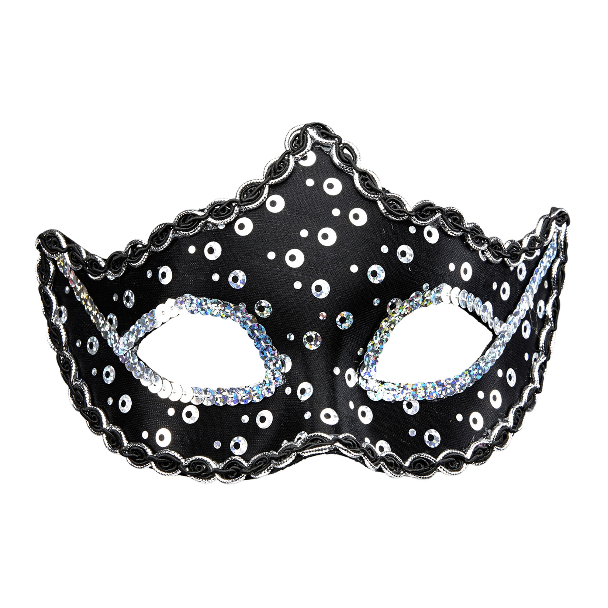 oogmasker rialto zwart met pailletten