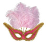 foto 1 oogmasker rose met goud en veren