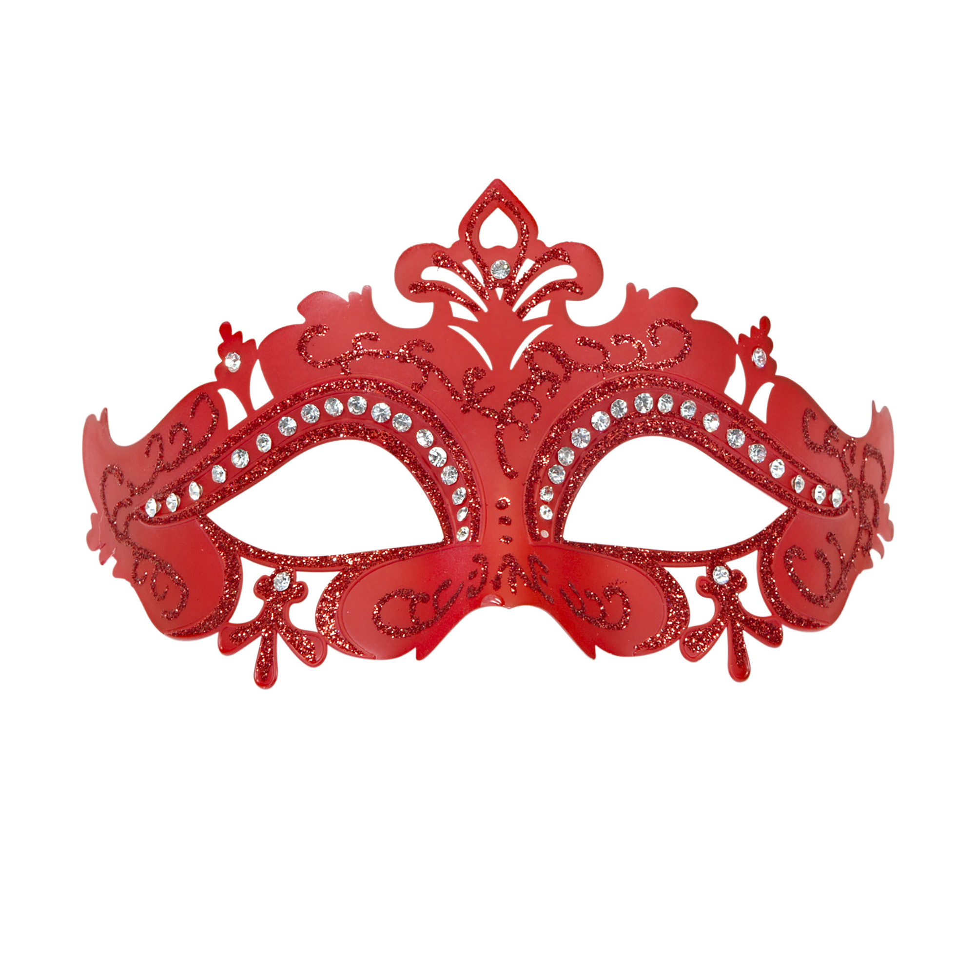 oogmasker venetie met stenen rood