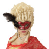 foto 2 oogmasker venetie rood met veren