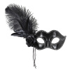 foto 1 oogmasker venetie zwart met veren