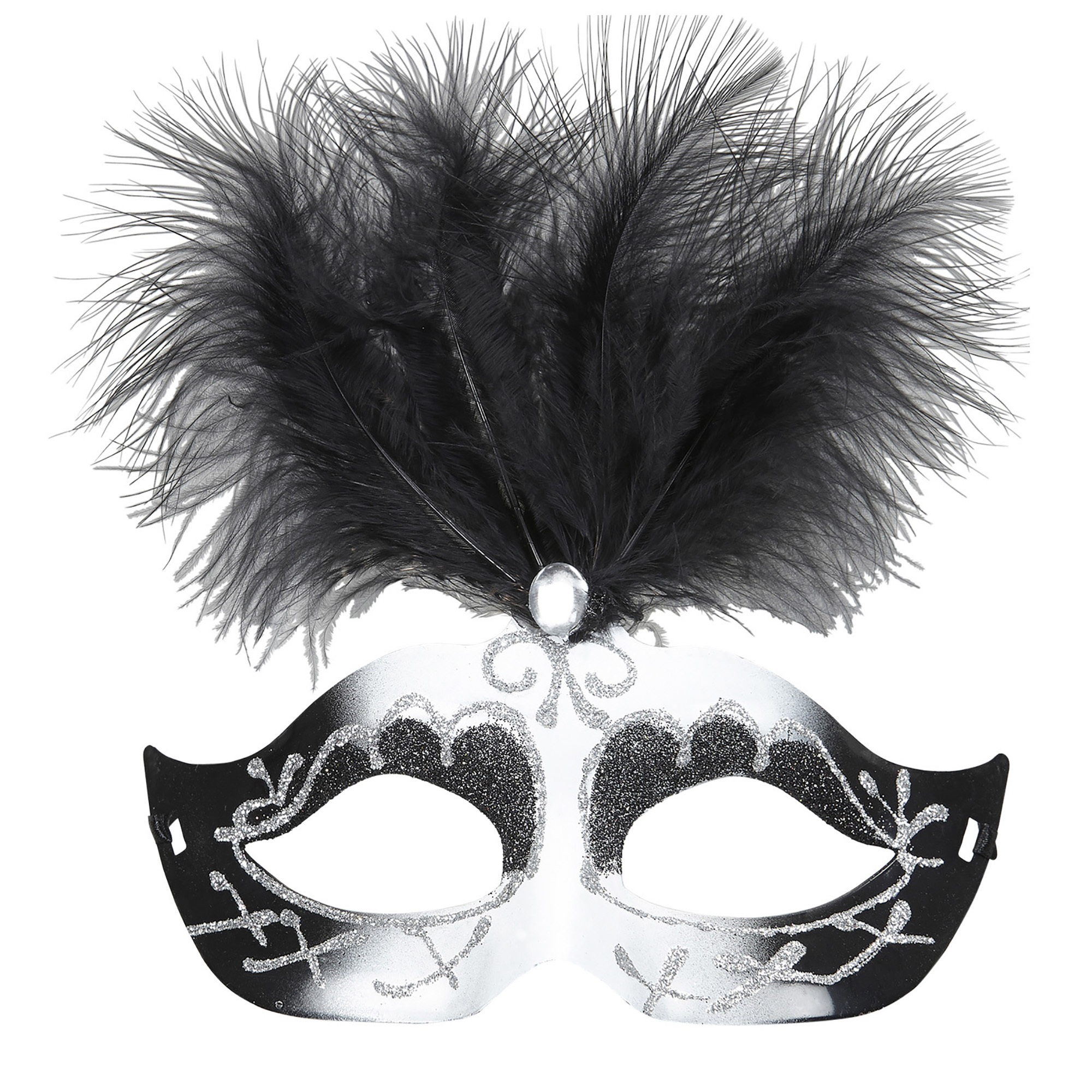 oogmasker venetie zwart wit