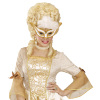 foto 4 oogmasker wit met goud en veren