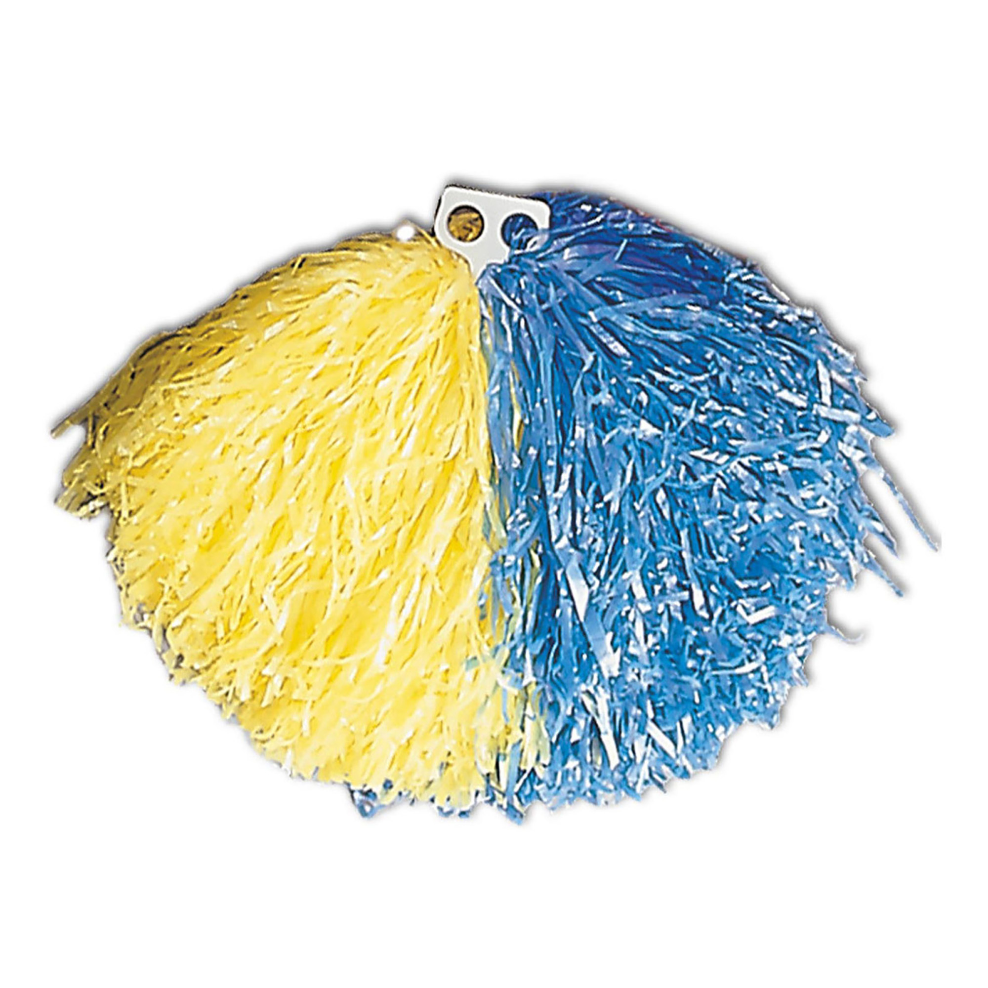 pom pom blauw met geel