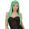 foto 3 pruik, fashion groen lang haar