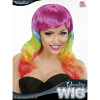 foto 2 pruik, fashion regenboog trendy