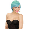 foto 4 pruik, melange fashion groen met blauw
