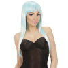 foto 3 pruik, melange fashion lang haar blauw met turkoois