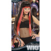 foto 2 pruik glamour gothic zwart met rood