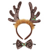 Rendier hoorntjes met pailletten strikje 