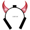 light up duivels horns rood