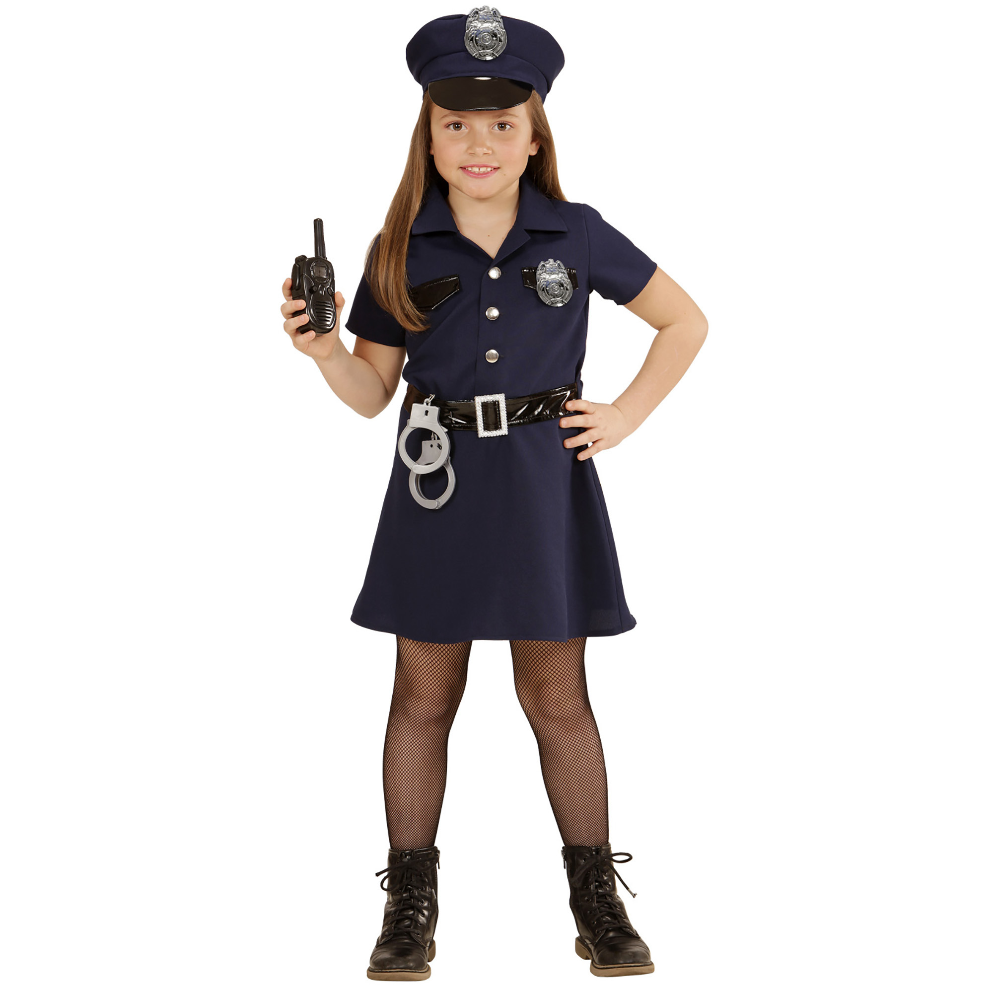 Politie jurk stoer meisjes kostuum carnaval 