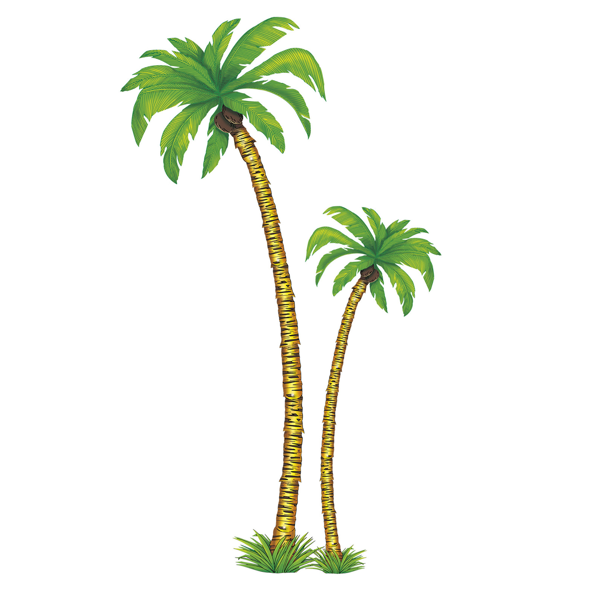 twee maal palmbomen 1x180cm en een maal  1x116cm