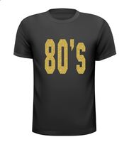 80 ties shirt disco t-shirt korte mouw glitter goud 80 ties shirt disco t-shirt korte mouw glitter goud