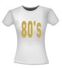 foto 14 80 ties shirt disco t-shirt korte mouw glitter goud