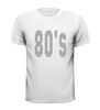 foto 13 80 ties shirt disco t-shirt korte mouw glitter zilver