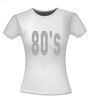 foto 14 80 ties shirt disco t-shirt korte mouw glitter zilver