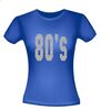 foto 6 80 ties shirt disco t-shirt korte mouw glitter zilver