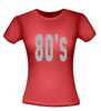 foto 8 80 ties shirt disco t-shirt korte mouw glitter zilver