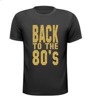 Back to the 80ties t-shirt korte mouw glitter goud Back to the 80ties t-shirt korte mouw glitter goud